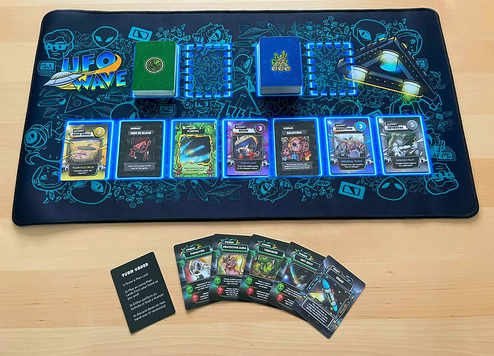 ufo wave game box and plan